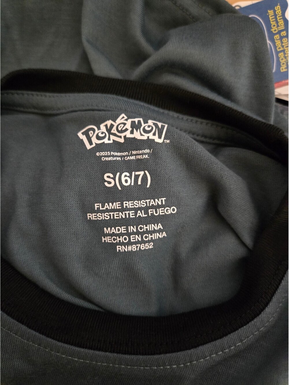 Pokemon Boys Pajama Set Pikachu Gray 2 Piece Sleepwear Size S 6 to 7 - Picture 7 of 7